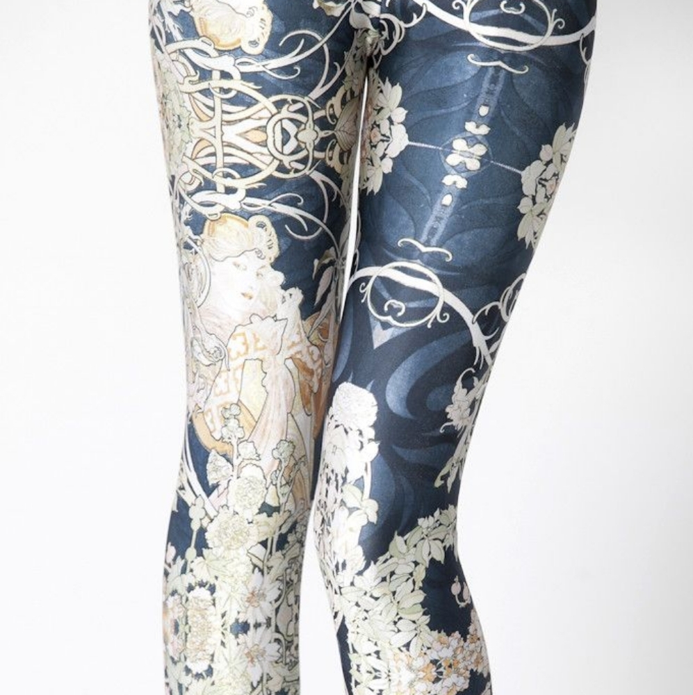 Blackmilk Clothing Leggings Mucha Black